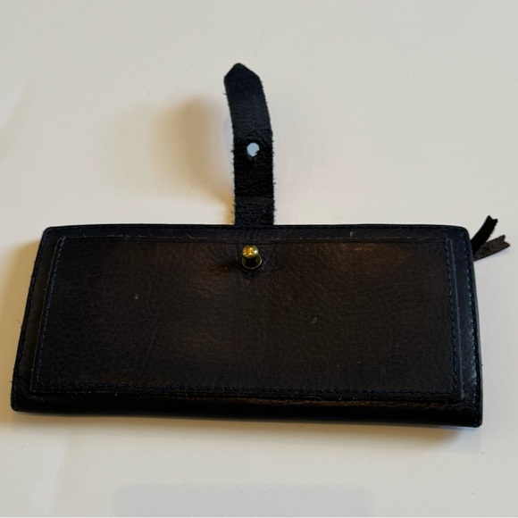 Madewell The Leather Post Wallet dark navy blue - Picture 3 of 11